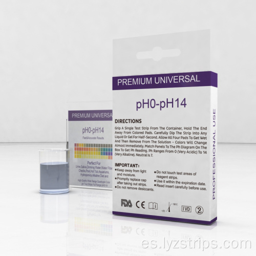 LYZ OEM precio disponible tira reactiva de pH 0-14